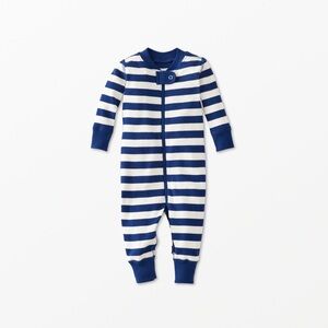 Hanna Andersson Blue and White Striped Kids Footie
